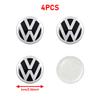 4Pc 56mm 60mm 65mm Car Logo Wheel Center Hub Caps Badge Sticker Emblem Decals For VW GTI Golf 6 Polo R-Line CC Passat Tiguan B7 EA1