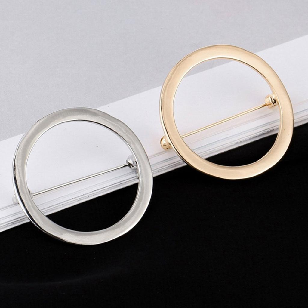 Elegant Safety Cardigan Clasp Round/Heart Shaped Brooch Smooth Alloy Badge Accessory for Women Clothing Accessories