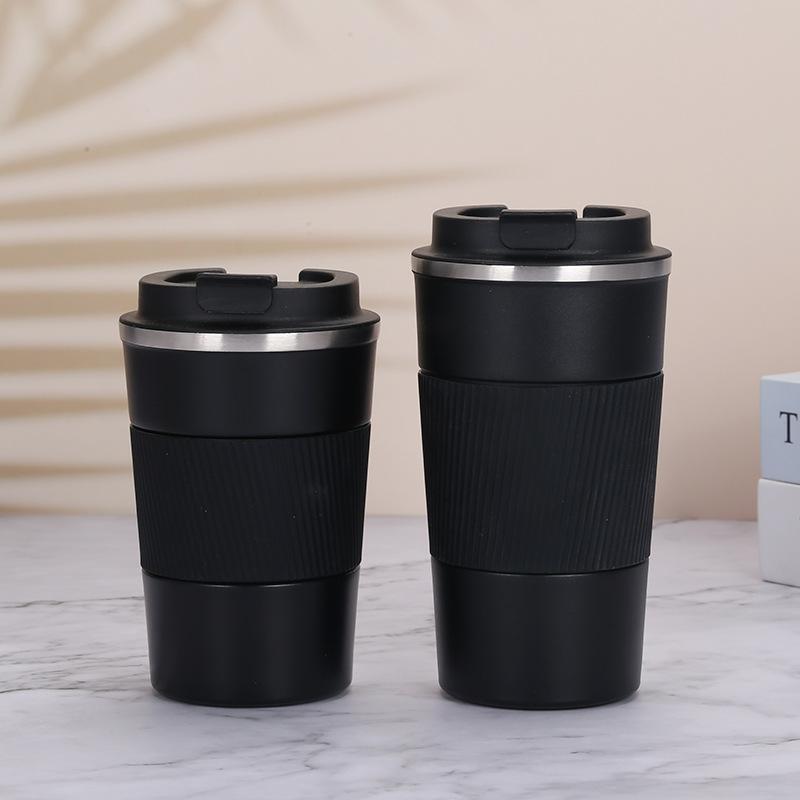 Creative 304 Stainless Steel Coffee Cup Vacuum Handy Vacuum Flask Portable Flip Car Office Gift Cup