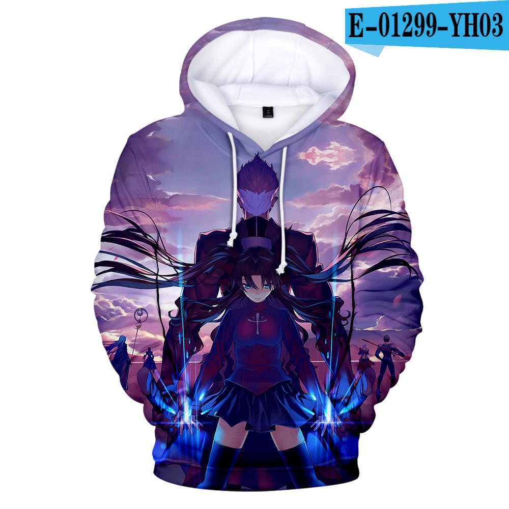 New Simple Style Koop 3D Print Fate Stay Night Hoodies Sweatshirts Jongen/Meisje Kawaii Pullover Streetwear Nieuwe Fate Loose