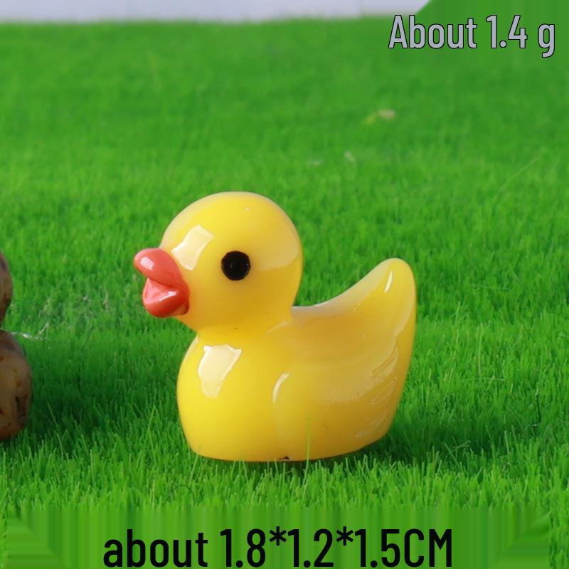Желтый утенок смоляная фигурка для украшения микроландшафта