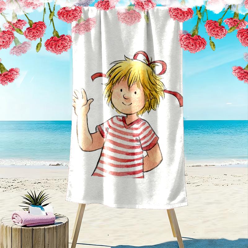 Meine Freundin Conni Print Beach Towel, Large Soft Quick Dry Towel for Beach Camping Swimming