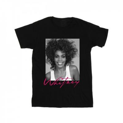 Хлопковая футболка Whitney Houston с улыбкой и фотографией для девочек