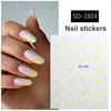 1/12Pcs French Nail Stickers 12 Colors Ultra-Thin Gradient Line Nail Art Stickers Self-Adhesive Plain Nail Stickers for Elegant French Nails