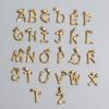 Французское бамбуковое ожерелье с алфавитом: Ретро Золотая Подвеска Цепочка на Ключицу для Женщин