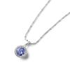 From New Birthstone December Tanzanite Necklace Platinum Finish Present Gift for Metal Allergies [Gift York] Women's