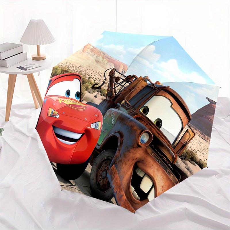 1pc Lightning McQueen,Tow Mater Automatic Folding Umbrella: Compact 8-Bone Design Cartoon Outdoor Travel Companion, Business Umbrella, Chris