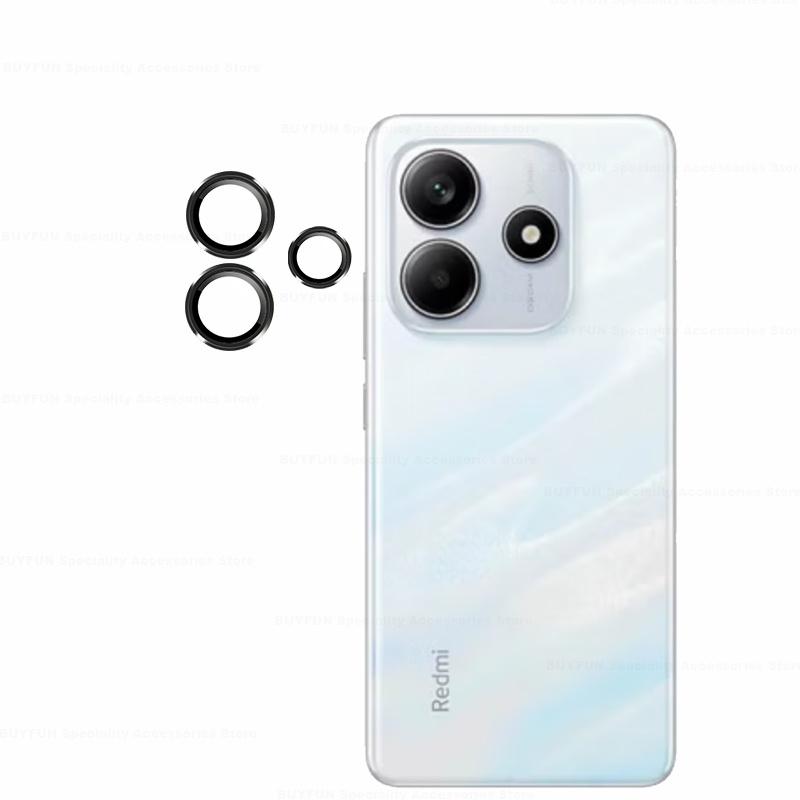 Кольцо Matel + закаленное стекло для объектива камеры телефона, пленка для Xiaomi Redmi Note 13 14 Pro note13 14Pro Redmy Note13Pro Note14 4G 5G