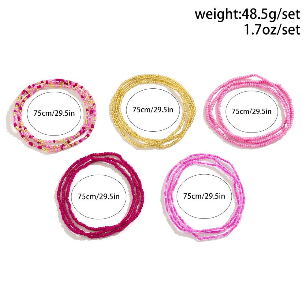 jewelry set boho Sexy Multiple layers Elasticity String beads waist chain for Women Charm Summer Beach Belly chain Body gift