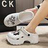 Hole Shoes Women Wear New Cute Sandals In Summer, Platform Non-slip Beach Nurse Slippers