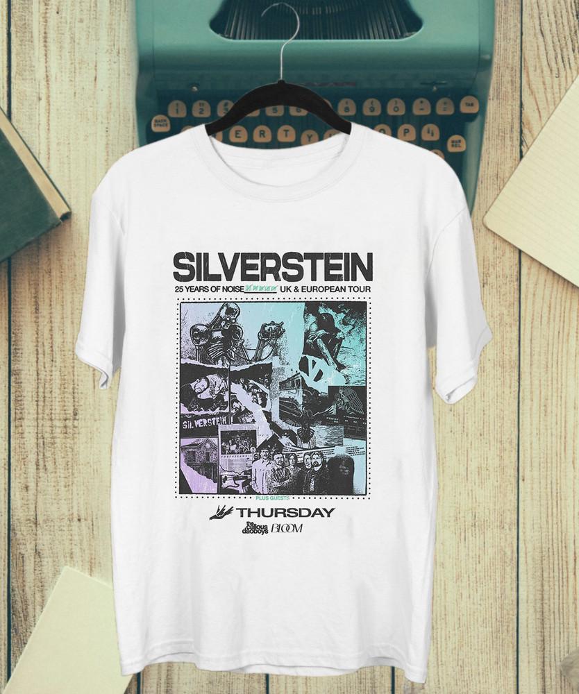 Silverstein Band 25 YEARS OF NOISE UK Europe Tour T Shirt Full Size S-5XL Unisex T-Shirt