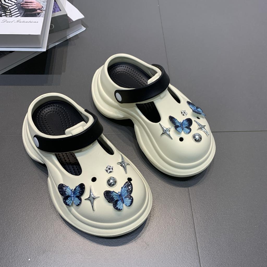 7.0 см обувь на утолщенной подошве женская модная универсальная трендовая верхняя одежда для подиума уставшие ноги нескользящие шлепанцы с закрытым носком