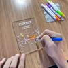 Creative USB luminous base Acrylic LED Message Note Board Light Erasable 3D Night Light Warm White With Pen Gift For Children