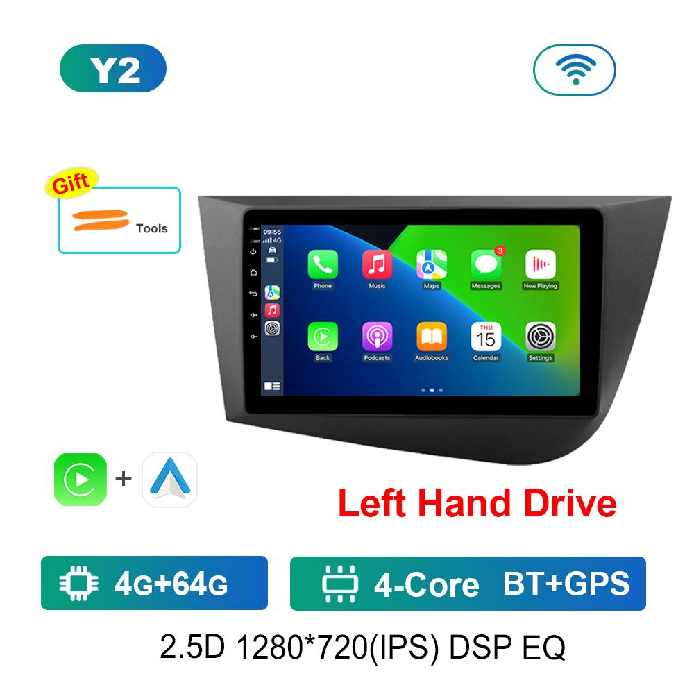 9-дюймовый леворульный GPS-навигатор Android OS для Seat Leon 2 2005 - 2012 4G DSP стерео автомобильное радио мультимедийный плеер WiFi BT