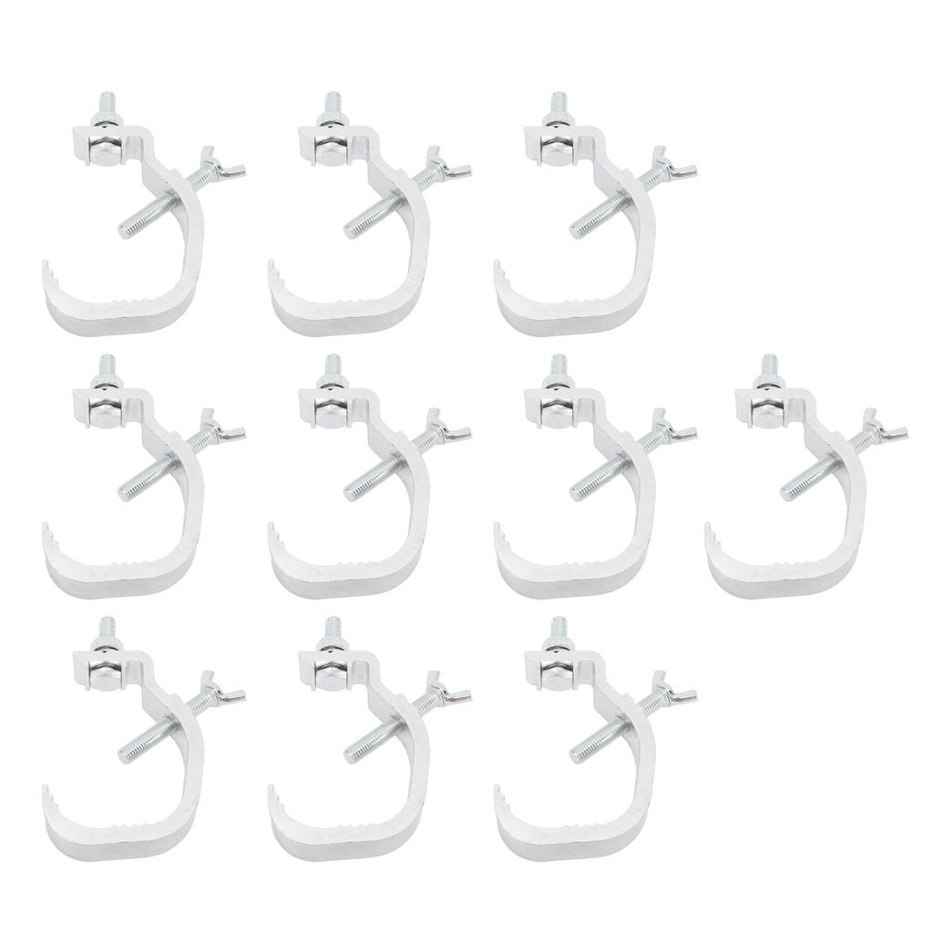 Stage Light Clamp Safe Large Load Bearing Cast Aluminum Stage Lamp Hook Kit for Moving Head Light 10pcs