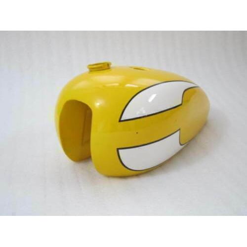 Fit For Triumph T140 Yellow And White Painted Steel Petrol Fuel Gas Tank