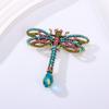 Vintage Retro Dragonfly Brooch Women'S Fashion Medieval Coat Corsage Full Of Diamonds Insect Clothing Accessories