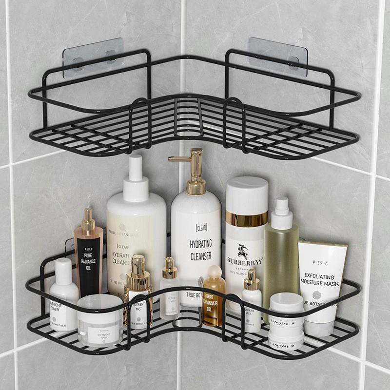 Wall-Mounted Punch-Free Bathroom Triangle Storage Rack
