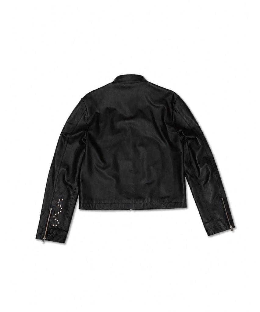 COZYTEX Studded Piercing Lambskin Leather Jacket