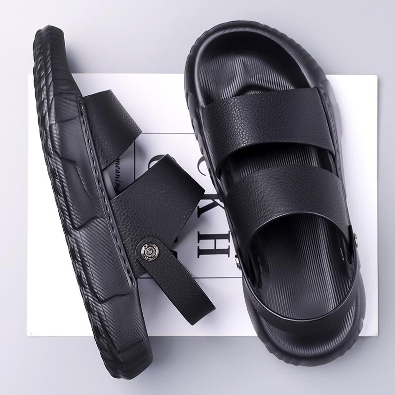 Fashion Minimalism Summer Men Soft High Quality Leisure Sandals Men's Outdoor Ventilation Lightweigh Non-slip Genuine Leather Sandals