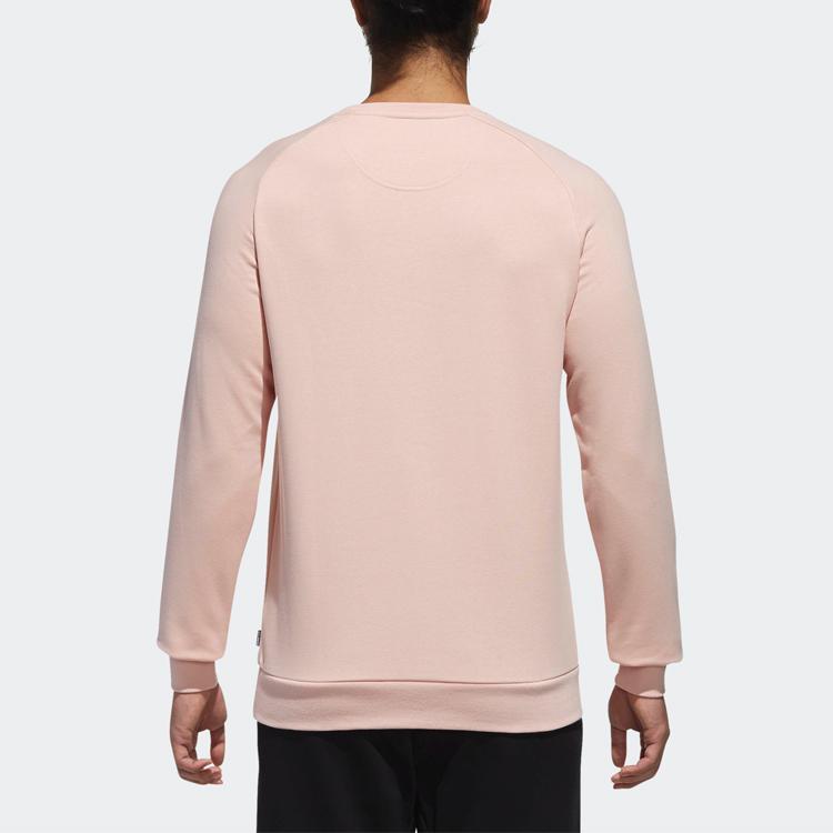 adidas Пуловер с круглым вырезом и принтом нео-логотипа, мужские топы, розовый DT8306