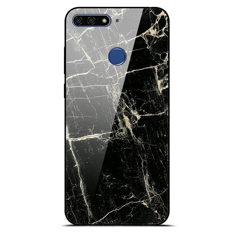 Honor 7C Case Tempered Glass Back Cover For Huawei Honor 7C AUM-L41 Case Honor 7A Pro Soft Bumper On Honor 7 C Honor 7A Case