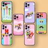 Чехол для телефона Cute-Power-Girl-Puff для iPhone Mini 11 12 13 14 15 Pro XS Max X Plus SE XR Shell