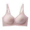 Jelly Glue Underwear Women's Seamless European And American Large Size Big Breasts Bra Gathered Breast Milk Without Steel Ring Bra