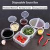 10Pcs Condiment Containers Dual Compartment Seasoning Box with Lids 3oz Clear Plastic Portion Cups Stackable Space Saving Organizers for Snacks