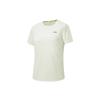 Li Ning Running Series Solid Color Reflective Quick-Dry Breathable Short Sleeve T-Shirt Women Tops Cream-White ATST082-5