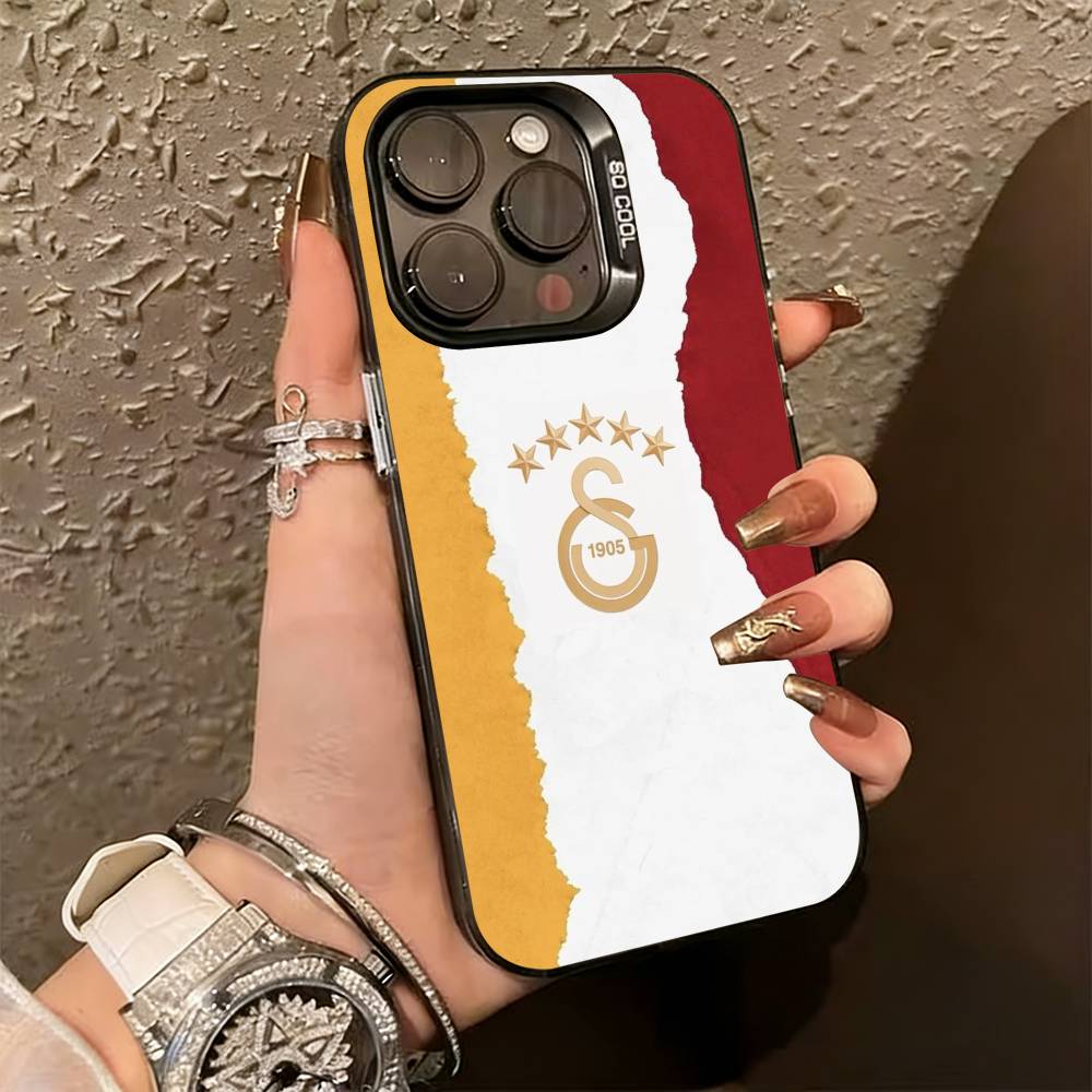 G-Galatasaray-y SK Чехол для телефона iPhone 17,16,15,14,13,12,11 Plus,Pro Max,XS,Цветной Серебряный Чехол для телефона Funda Cover
