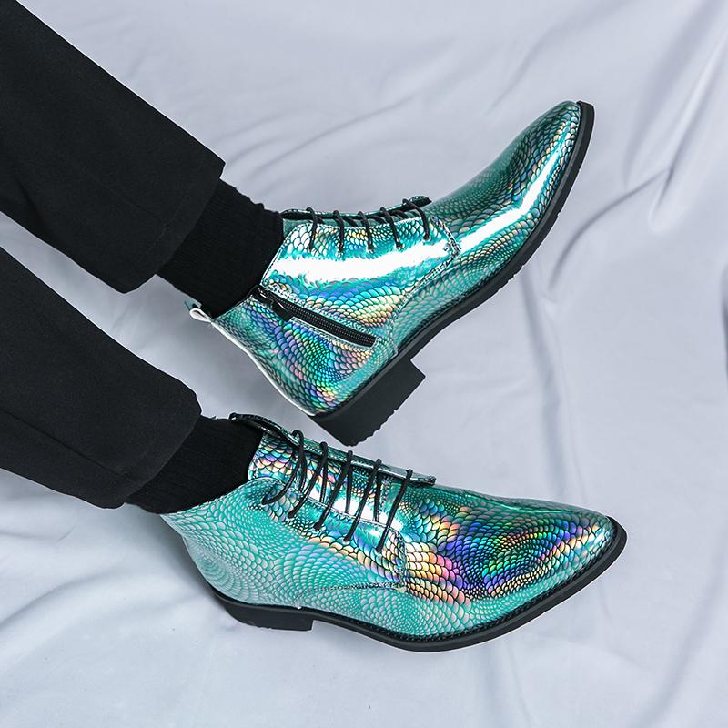 Fashion Men's Classic Retro Chelsea Boots Mens British Fashion Trends Leather Ankle Boot Mens Casual Short Boots Street Party Plus Sizes