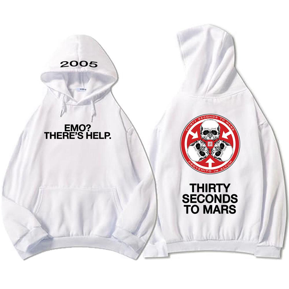 Рок-группа THIRTY SECONDS TO MARS Толстовки с капюшоном в стиле гранж с длинным рукавом Мужская и женская одежда Уличная одежда Унисекс Толстовка