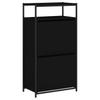 Vidaxl Szafka Na Buty, Czarna, 60X34X112 Cm, Materiał Drewnopochodny