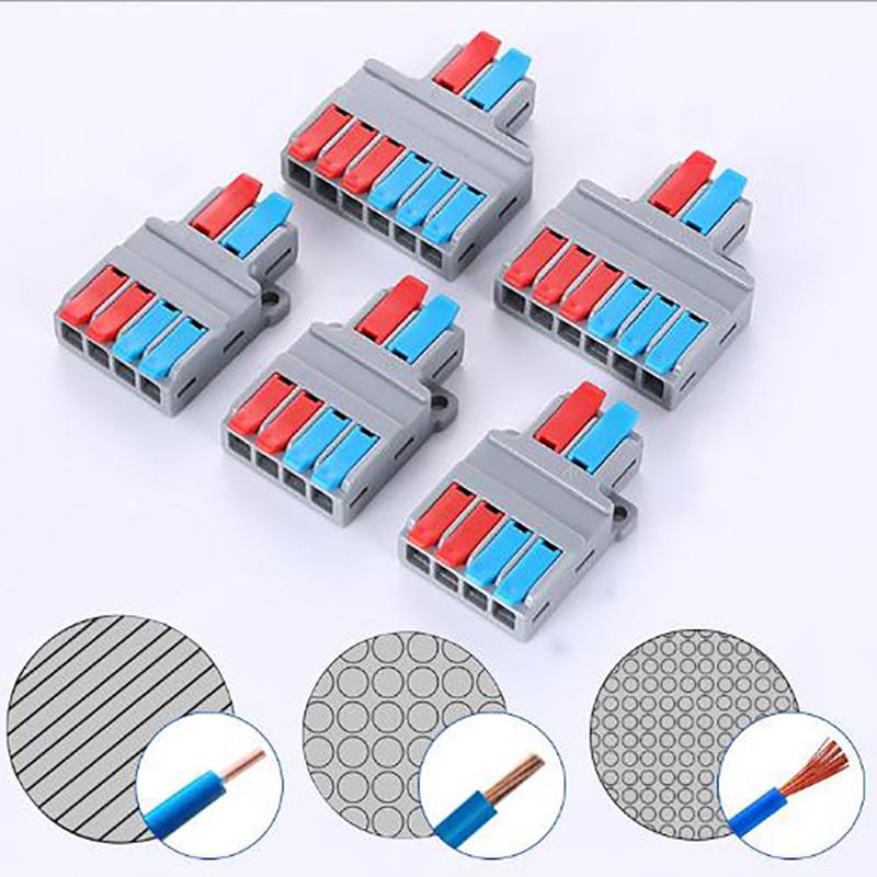 Быстрый разветвитель 2 в 4/6 выходов Проводной соединитель Универсальный соединитель для кабельной проводки