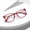 TR90 Metal Square Prescription Glasses Frames for Women Pink Eyewear