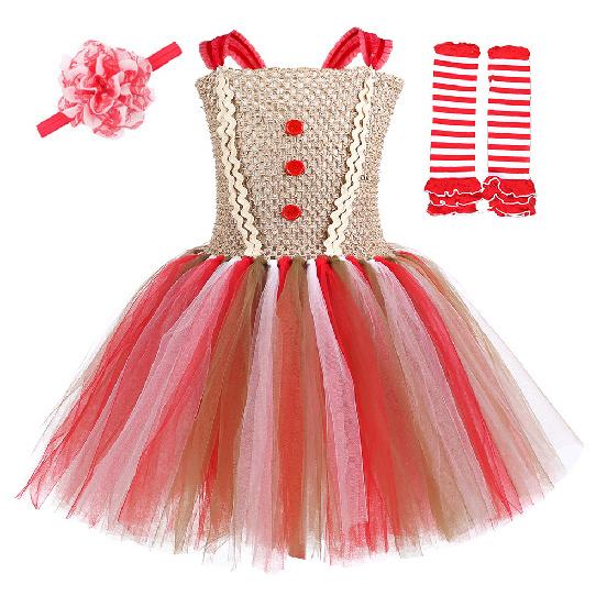 European and American formal wear Snowflake Christmas Dress, Holiday Children's Dance Costume, Christmas Gift Dress