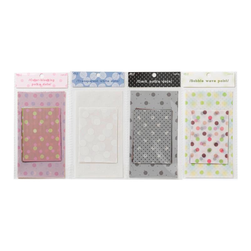 25sheets Wave Point Laboratory Series Kawaii Ins Message Notes DIY Handmade Scrapbooking Material Aesthetics Stationery