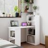 Desk Office Table Computer Desk, 2 Shelves, 5 Shelf Boards, 120 cm x 55 cm x 120 cm, White
