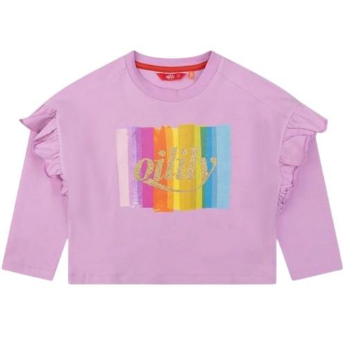 Oilily Girls Bow Frill Crop T-Shirt