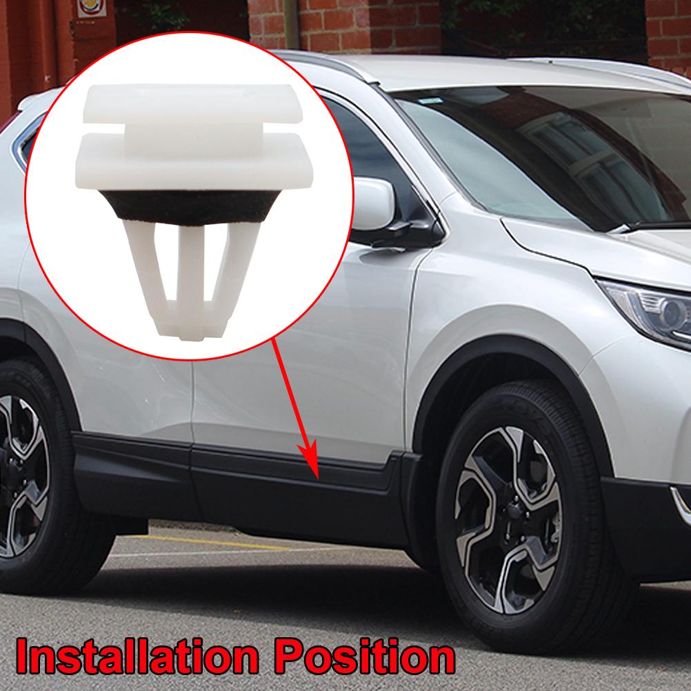 20 шт./компл. автомобильная панель коромысла фиксатор боковой юбки порога молдинг монтажная крышка отделочные зажимы OE# 91504-SP1-003 для Honda Acura