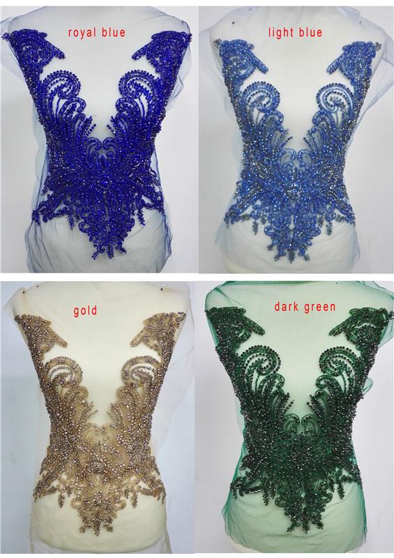 Hot Wedding Dress Bridal Gown Bridesmaid Rhinestone Patch for Wedding WDP-054