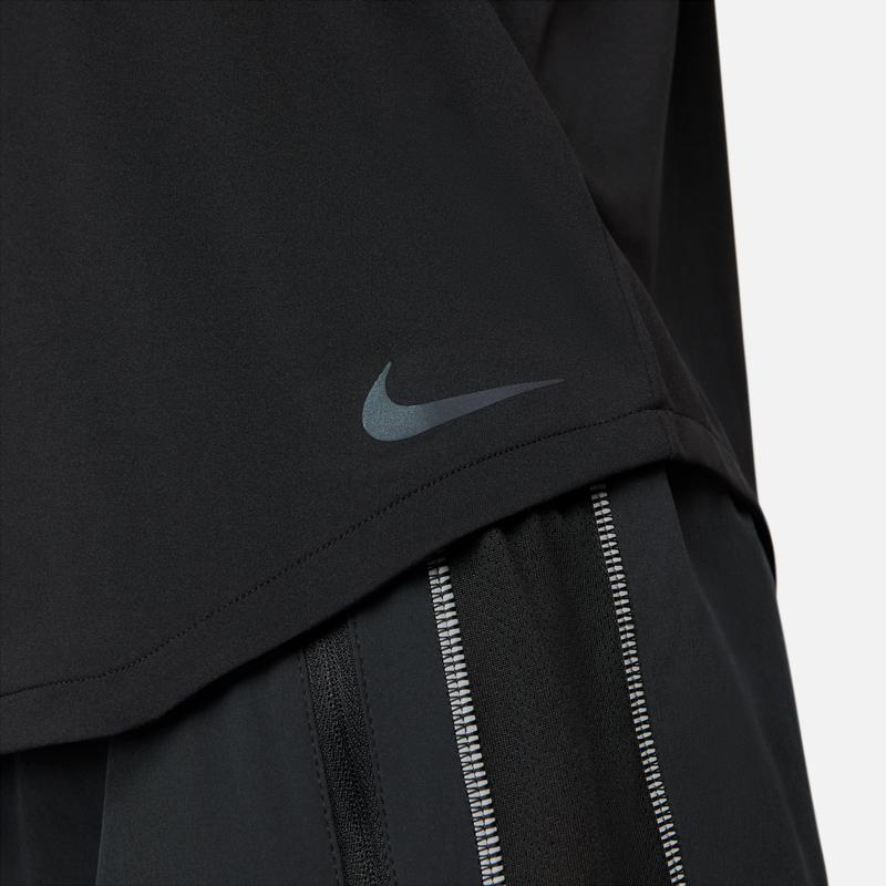 Nike Однотонный светоотражающий логотип с принтом, женская майка, черный цвет DX0277-010