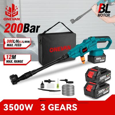 3500 Вт, 200 бар, бесщеточная электрическая мойка высокого давления, автомойка, водяной пистолет, садовый инструмент для орошения для Makita, аккумулятор 18 В