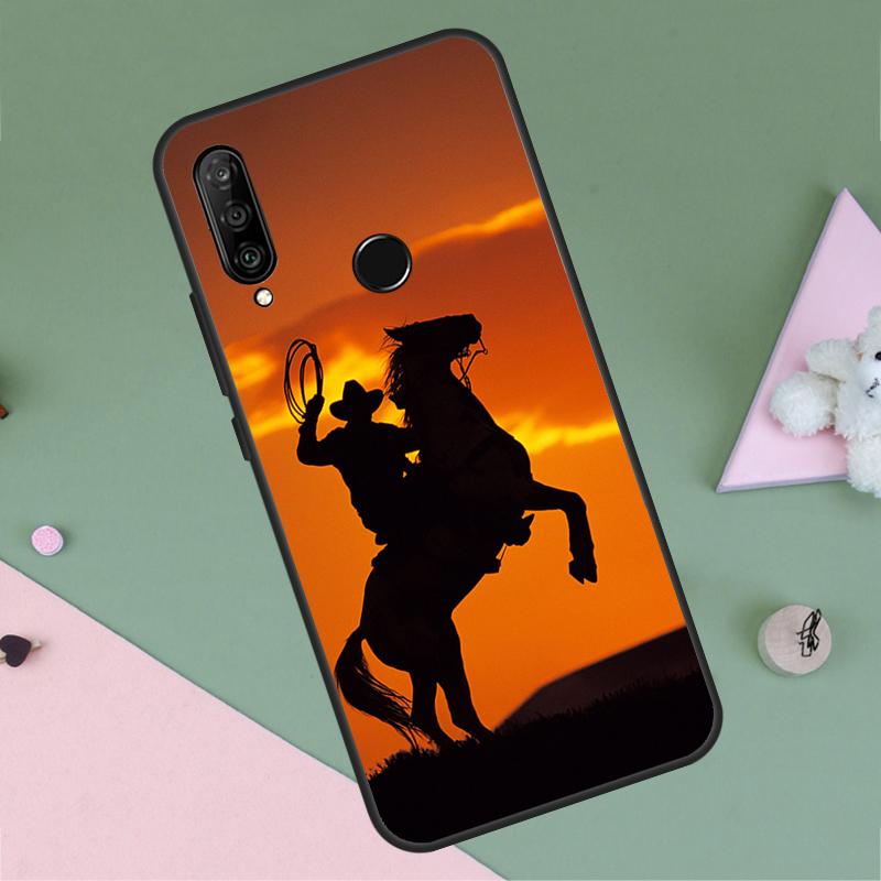 Rodeo Cowboy Lasso Horses For Huawei Nova 9 10 SE Y91 Y61 Y90 Y70 Y60 Y72 12s 12i 11i 7i 8i P60 Pro P30 P40 Lite Case