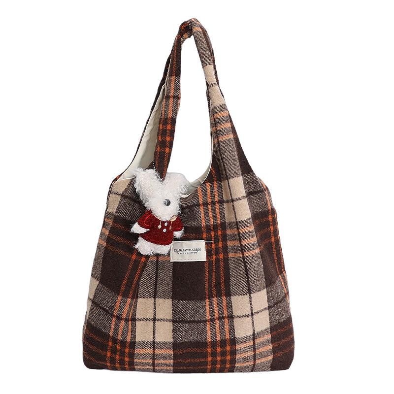 Повседневная холщовая сумка большой вместимости женская 2025 новая легкая и универсальная сумка-тоут через плечо для поездок на работу модная сумка-тоут