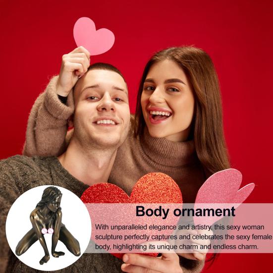 5-дюймовая сексуальная женская статуэтка из смолы, обнаженная женская фигура, настольная скульптура девушки для прикроватного столика, каминной полки, любителей искусства и коллекционеров