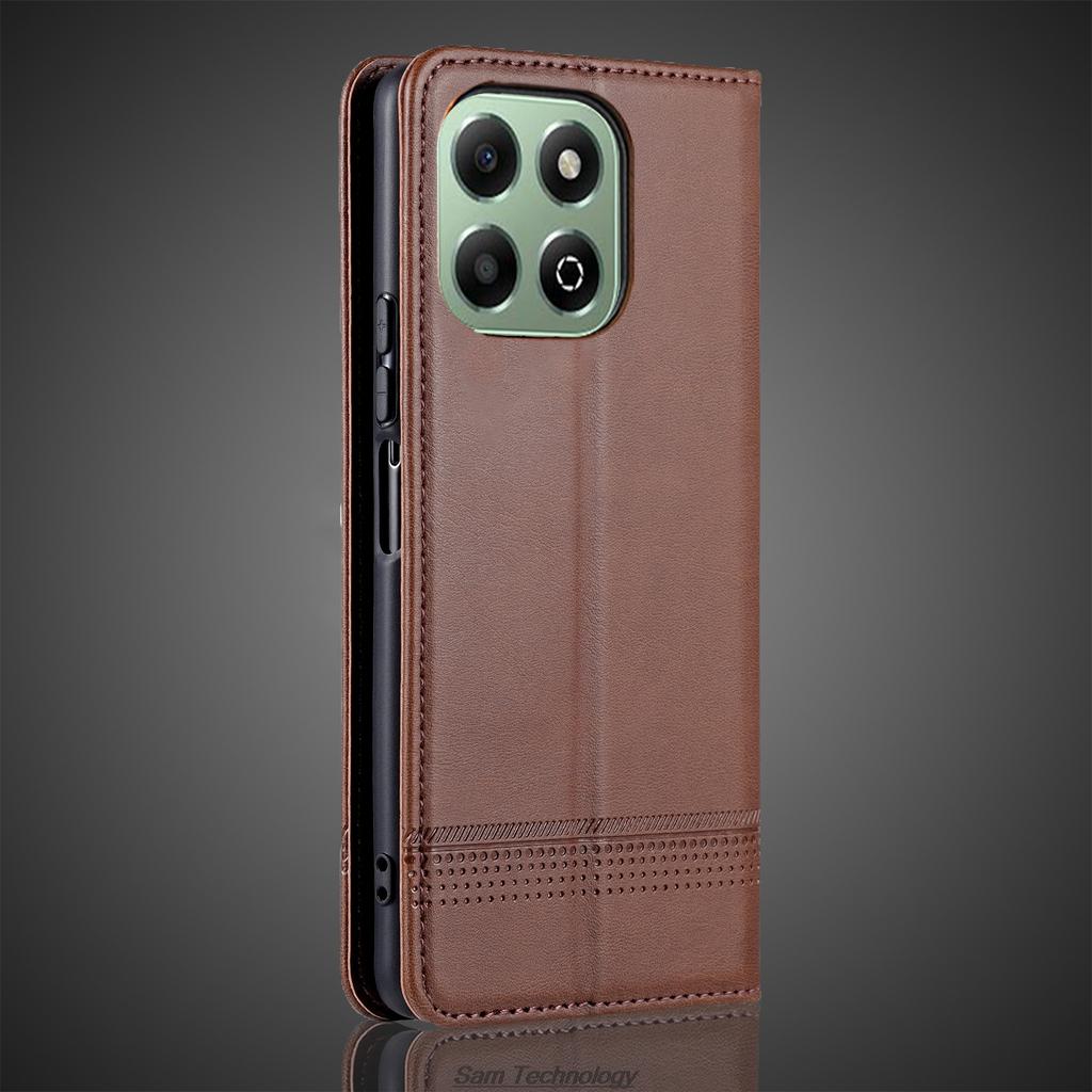 Роскошный магнитный адсорбционный кожаный чехол для Huawei Honor X6b Flip Cover Защитный чехол Capa Fundas Coque