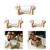 Elegant Salad Bowl Set with Wooden Stand and Serving Utensils