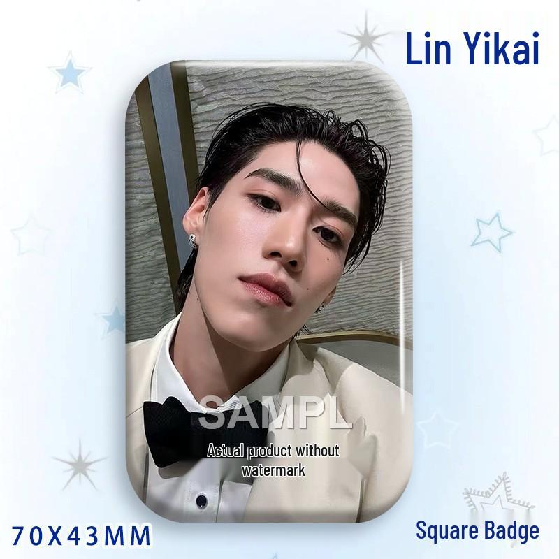 Thai Star PP Lin Yikai Concert Support Badge: Laser-cut Square Brooch Ornament